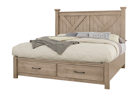 Cool Rustic - California King Storage Bed Rails 6/0 - Clear Maple
