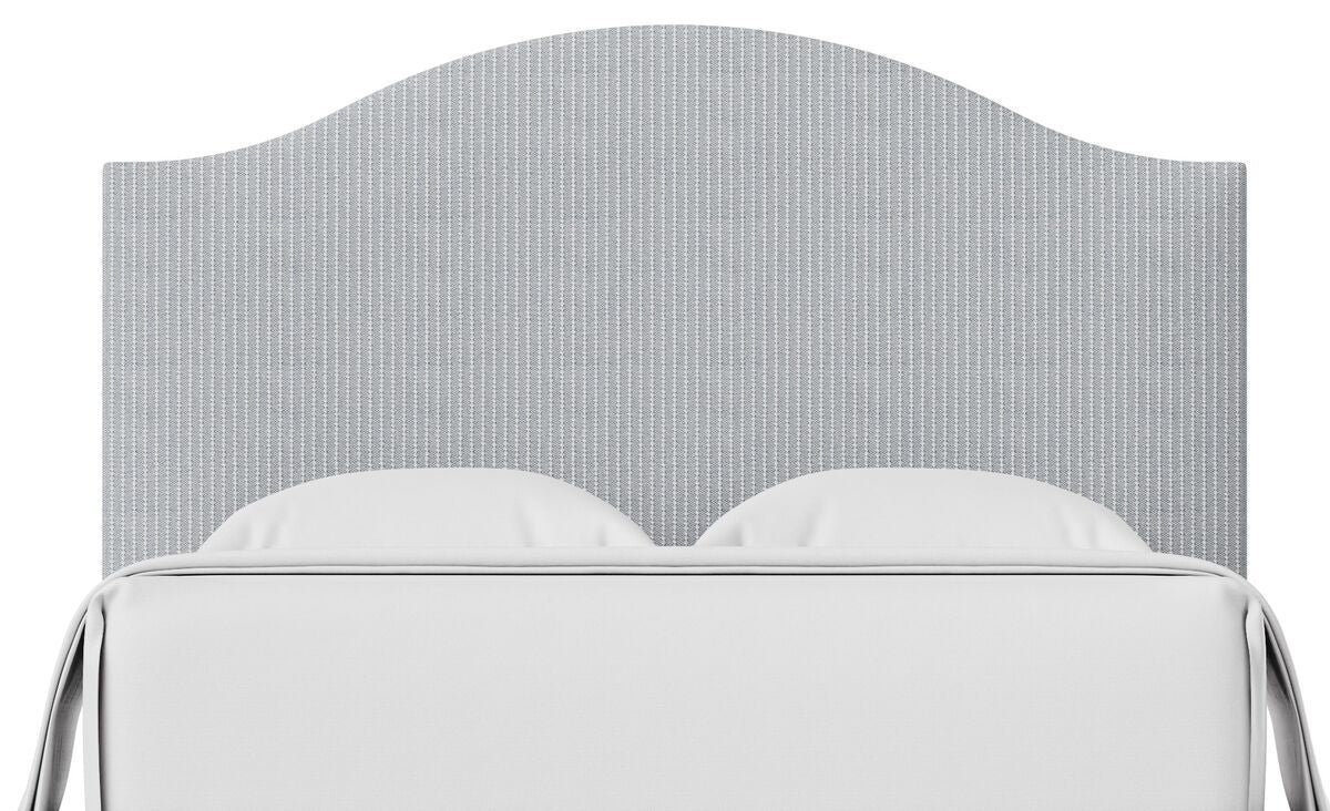 Choices - Emily King Upholstered Headboard - Navy Stripe