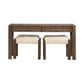 Broadmore - 3 Piece Table Set (1 Console Table 2 Console Stools) - Cobblestone Brown