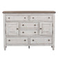 Heartland - 2 Door 6 Drawer Chesser - Antique White / Tobacco Tops