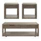 Bartlett Field - 3 Piece Table Set (1 Cocktail 2 End Tables) - Dusty Taupe
