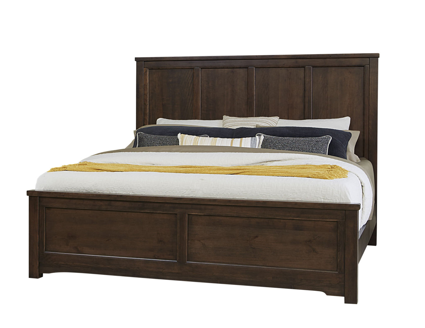 Crafted Cherry - Ben's 6 Panel King Headboard - Dark Cherry