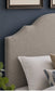 Tide & Timber - King Upholstered Headboard 6/6 - Tan Antelope / Luxe Blue Oak
