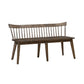 Midland Falls - Spindle Back Bench - Rustic Brown