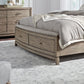 Avalon - King Storage Footboard With Slatroll - Burnished Beige