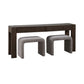 Cascade Falls - 3 Piece Set - Satin Espresso / Gray