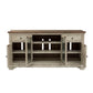 Morgan Creek - Entertainment TV Stand - Antique White / Wirebrushed Tobacco Accents