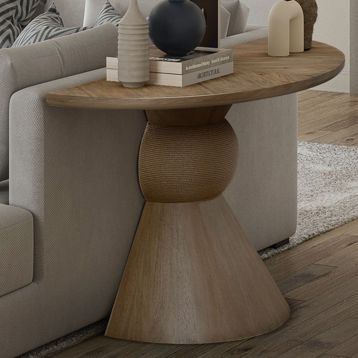 Briarcrest - Demilune Sofa Table Top - Tobacco