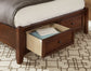 Bonanza - Ocean Blue Linen Upholstered Bed With Storage Footboard