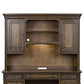 Amelia - Jr Executive Credenza Hutch - Antique Toffee