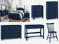 Tide & Timber - Pencil Poster Headboard 6/6 - Luxe Blue Oak