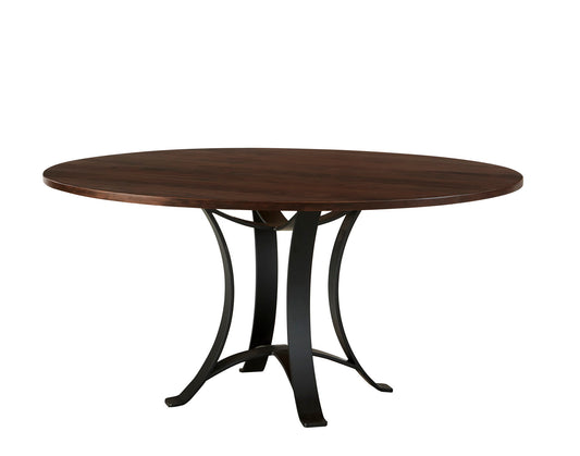 Crafted Cherry - Wood Pedestal For 60" Round Top - Dark Cherry