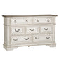 Abbey Park - 7 Drawer Dresser - Antique White