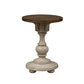 Morgan Creek - Chair Side Table - Antique White / Wirebrushed Tobacco Accents