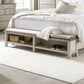 Ivy Hollow - Queen Upholstered Bench Footboard - Weathered Linen / Dusty Taupe