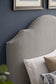 Tide & Timber - King Upholstered Headboard 6/6 - Luxe Blue Oak / Gray Antelope