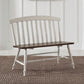 Al Fresco - Slat Back Bench - Graphite & Whitestone