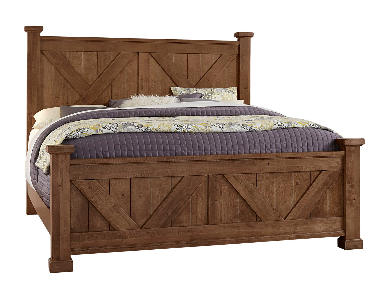 Cool Rustic - King X Bed Footboard - Amber