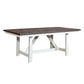 Farmhouse - Fixed Top Trestle Table - Two Tone White / Wood Tone