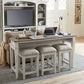 Heartland - 4 Piece Dining Room Set - Antique White / Tobacco Tops