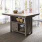 Lindsey Farm - Kitchen Island Base - Gray & Sandstone