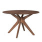 Space Savers - 5 Piece Pedestal Table Set - Walnut