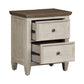 Heartland - 2 Drawer Nightstand With Charging Station - Antique White / Tobacco Tops