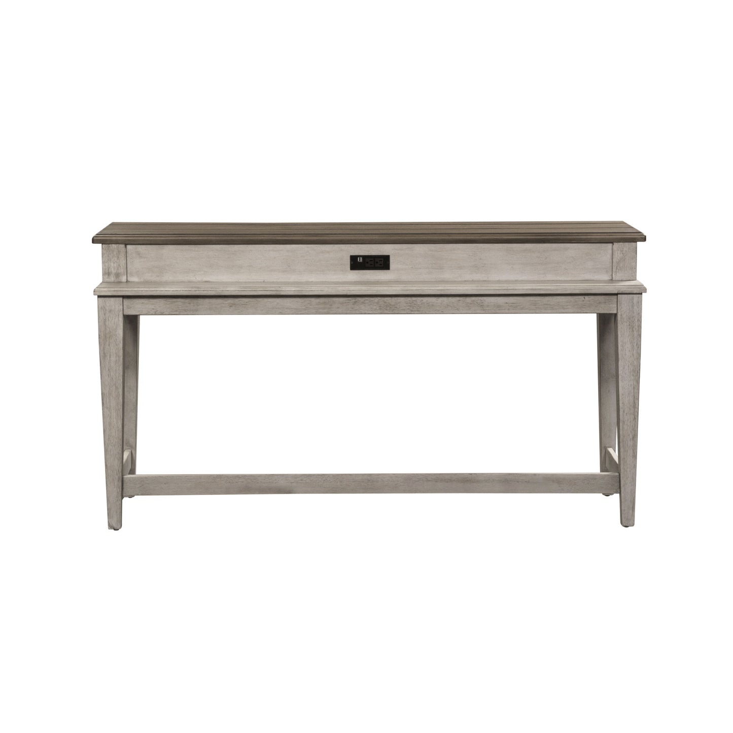 Heartland - Console Bar Table - Antique White / Tobacco Tops
