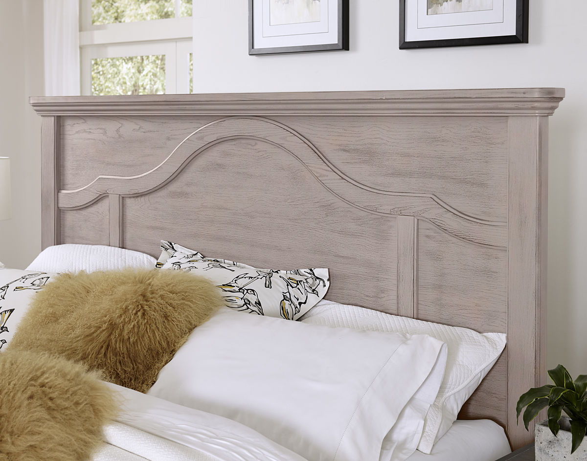 Bungalow - King Mantel Headboard - Dover Gray Two Tone