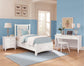 Bonanza - Twin Upholstered Headboard Panel - Pebble Gray / White