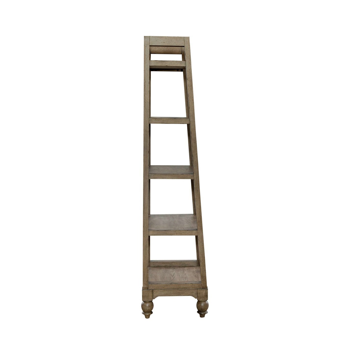 Americana Farmhouse - Wood Leaning Pier Bookcase - Dusty Taupe