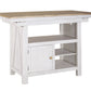 Lindsey Farm - Kitchen Island Base - Weathered White & Sandstone