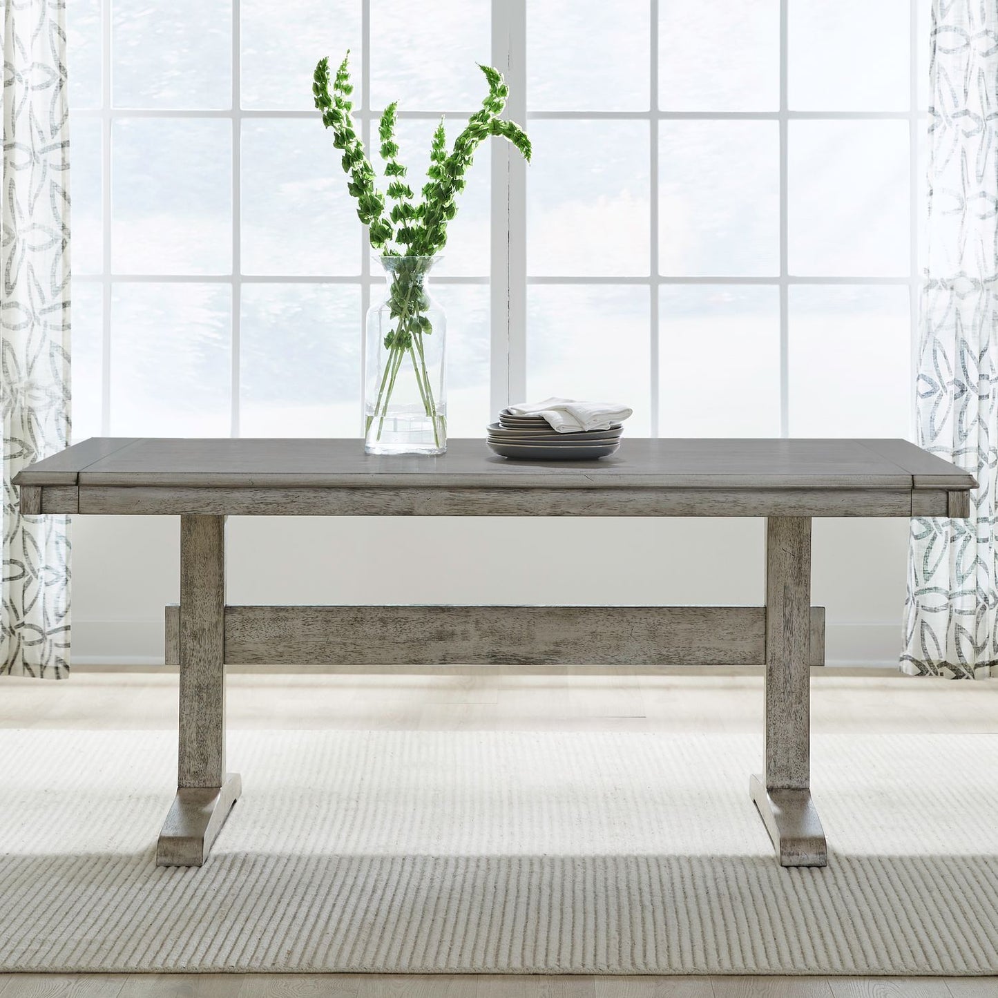 Hallendale - Trestle Table Top - Gravel Wash