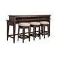 Mill Creek - 4 Piece Console Set (Bar Console & 3 Stools) - Peppercorn