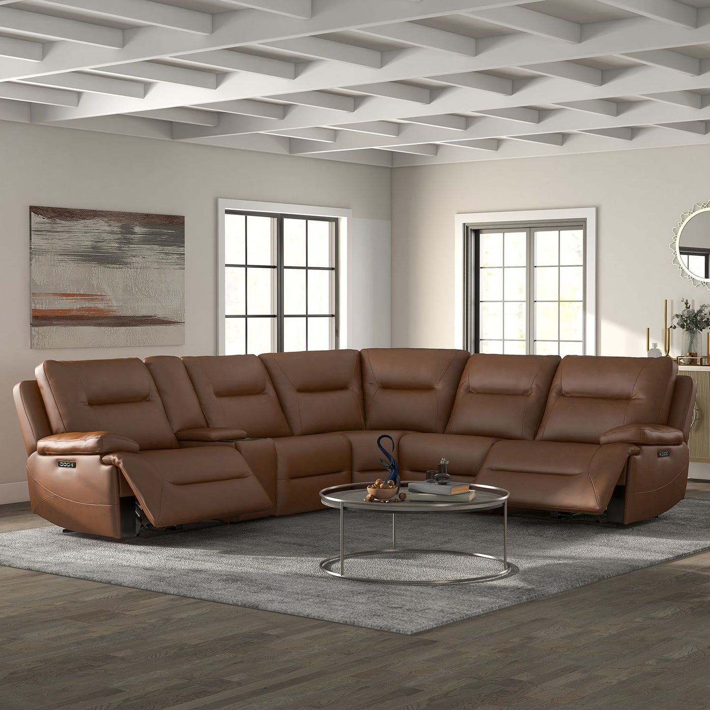 Cameron - Armless Recliner P3 & ZG - Dakota Saddle