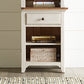 Farmhouse Reimagined - Right Pier Base - Antique White / Chestnut Tops