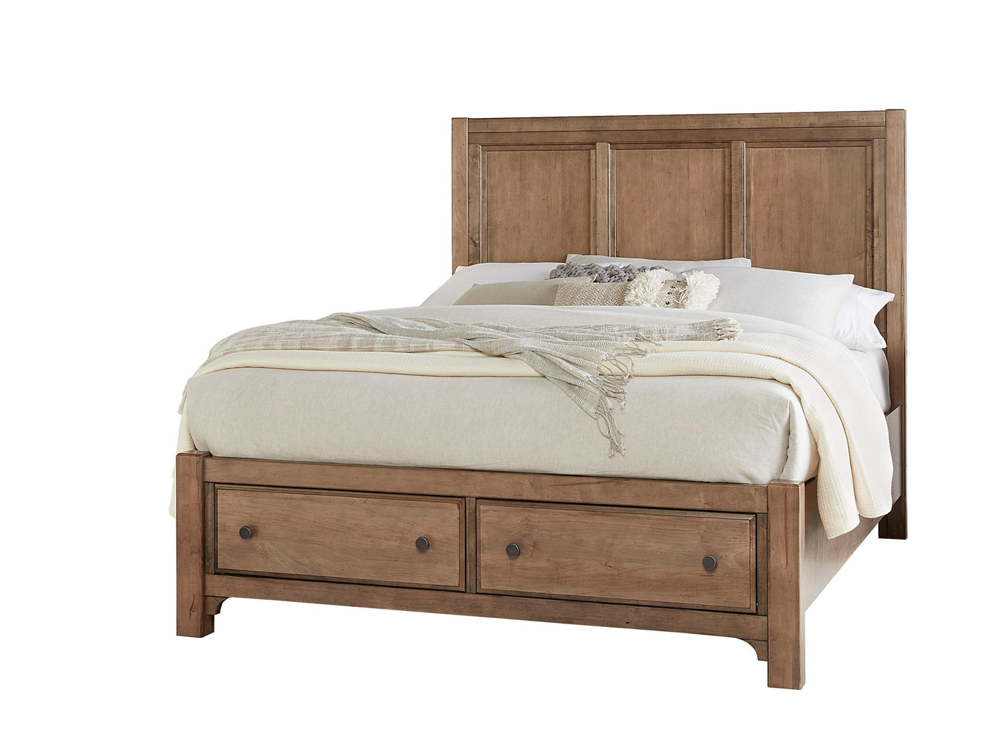 Cool Farmhouse - Queen Storage Footboard - Natural