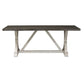 Willowrun - Trestle Table - Rustic White / Weathered Gray Top
