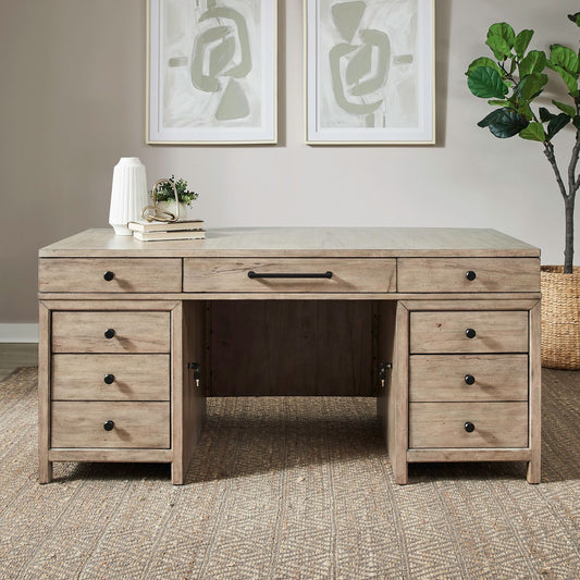 Proximity Place - Jr Executive Desk Base - Barley Buff