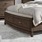 Avalon - Queen Storage Footboard With Slatroll - Coffee Bean