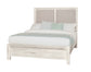 Custom Express - Queen Upholstered Bed Headboard - Weathered White
