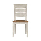 Farmhouse Reimagined - Ladder Back Side Chair - Antique White / Chestnut Tops
