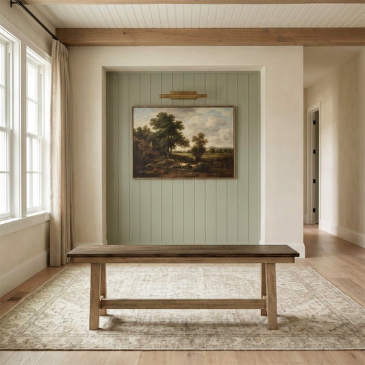 Lindsey Farm - Backless Bench - Natural & Brown