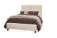 Joinery - Queen / King Upholstered Rails - Ivory Cream / Espresso Oak