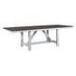Farmhouse - Trestle Table - Two Tone White / Wood Tone