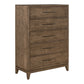 Shaker Lakes - 5 Drawer Chest - Harvest Brown