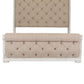 Abbey Park - King Upholstered Sleigh Footboard - Antique White