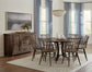 Dovetail - Solid American Oak Round 60" Top - Aged Gray