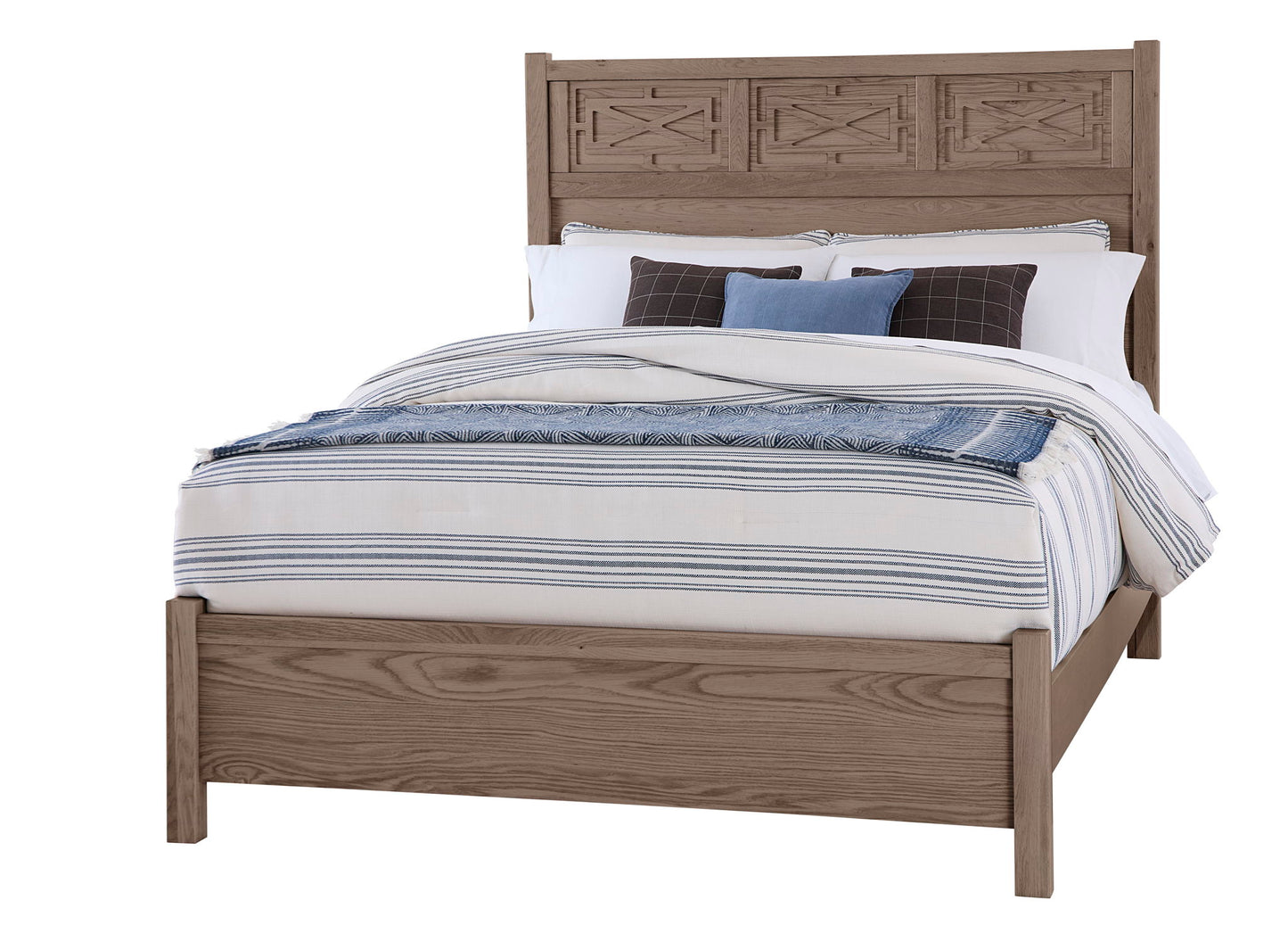 Tide & Timber - King Fretwork Panel Footboard - Gray Oak
