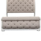 Magnolia Manor - King Upholstered Sleigh Footboard - Antique White